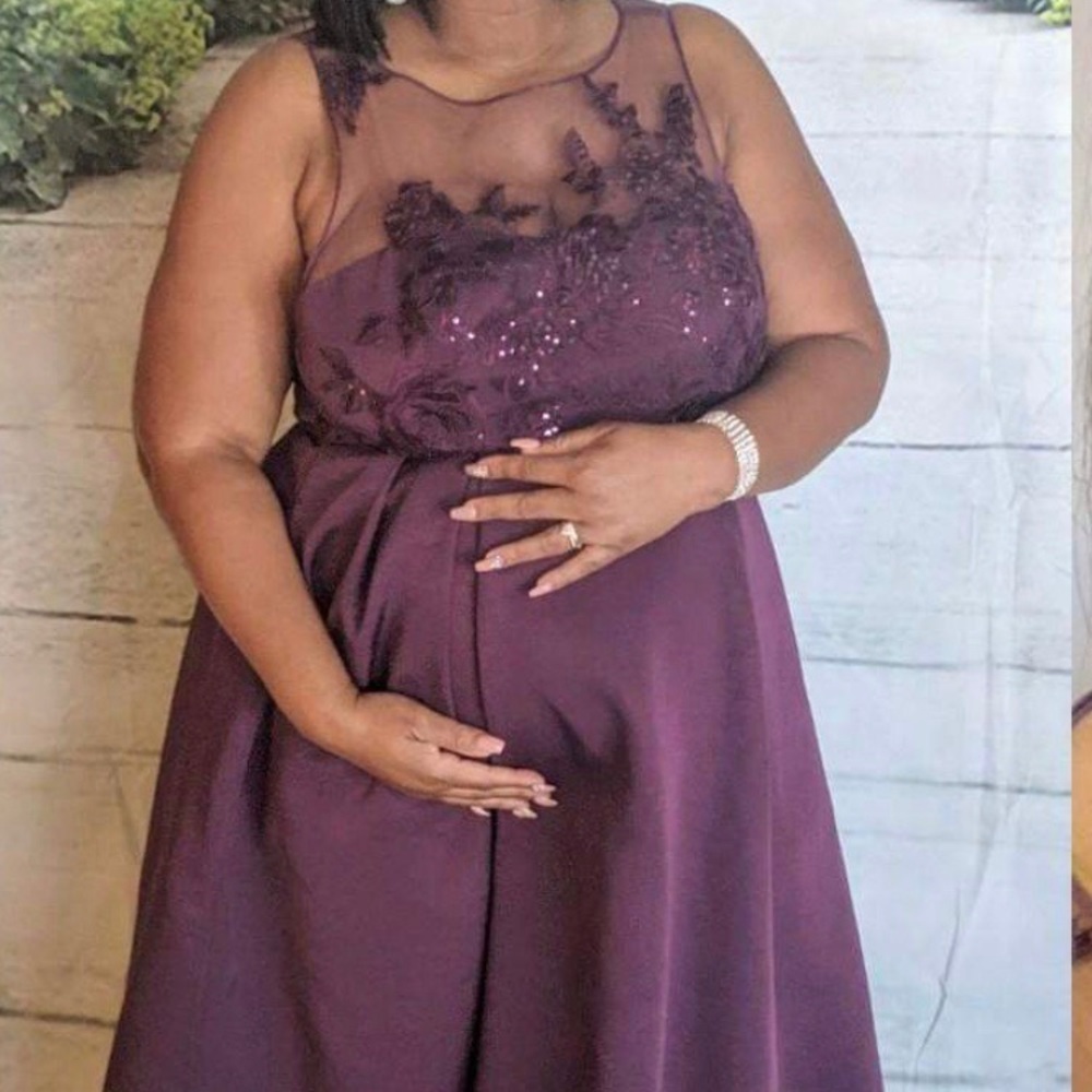 Bridesmaid plum dress